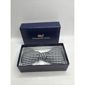 Vineyard Vines Bow Tie Neck Houndstooth Silk NEW